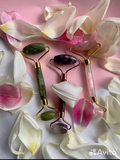 Массажный роллер натуральный камень