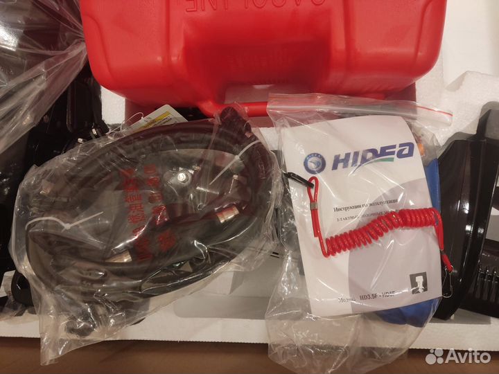 Лодочный мотор Hidea HDF5HS, 5 л с, 2х тактный