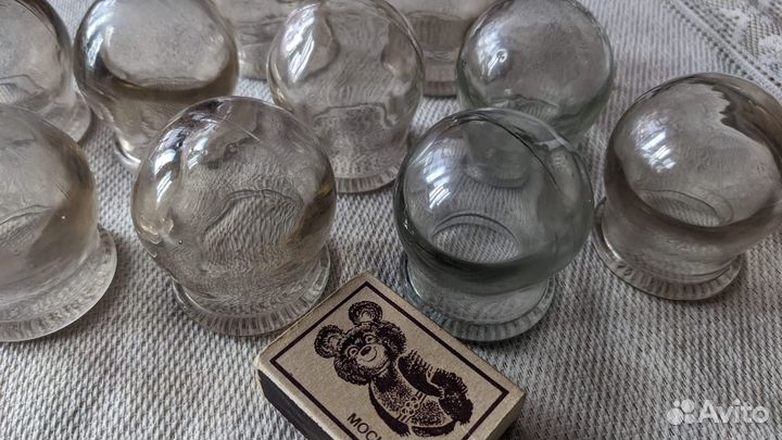 Массажные стеклянные банки – набор 10 шт