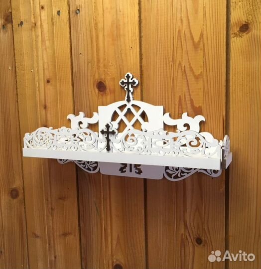 Прямая одноярусная полка для икон