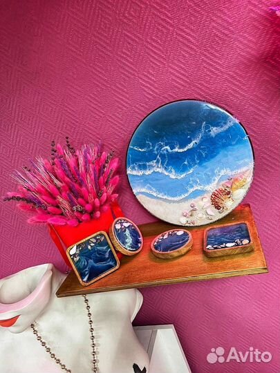 Картина из эпоксидной смолы море