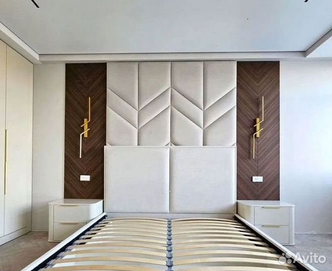 Кровать двуспальная мягкая на заказ