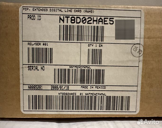 Плата на 16 цифровых абонентов Nortel NT8D02HA new