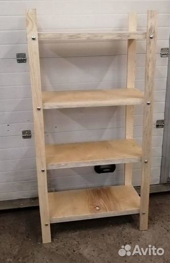 Стеллаж 4 полки дерево 75х150х30 разборный
