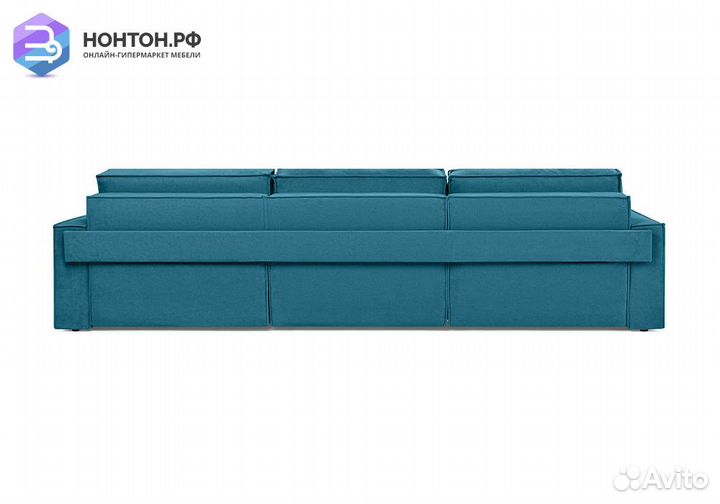 Диван еврокнижка трехместный Тревис бирюзовый