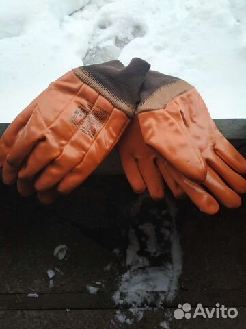 Перчатки резиновые теплые