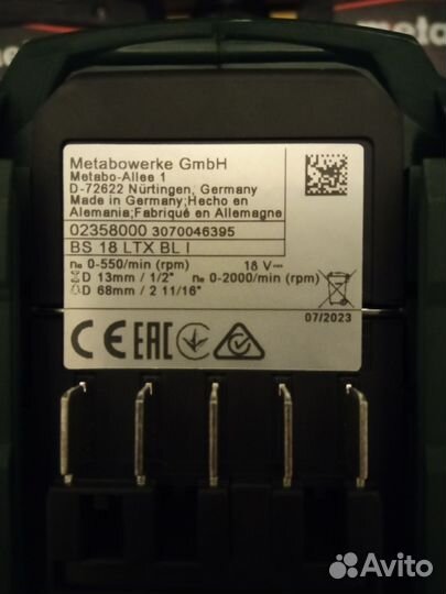 Дрель шуруповерт Metabo BS 18 LTX BL I