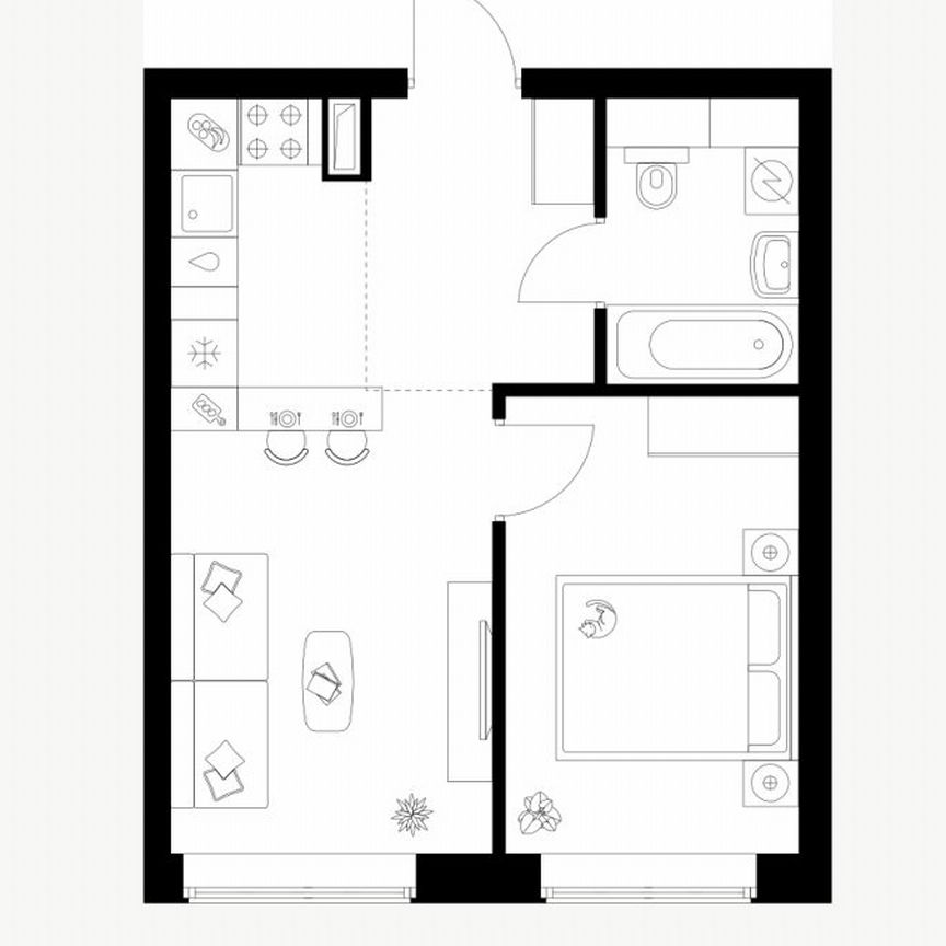 1-к. квартира, 34,7 м², 36/62 эт.