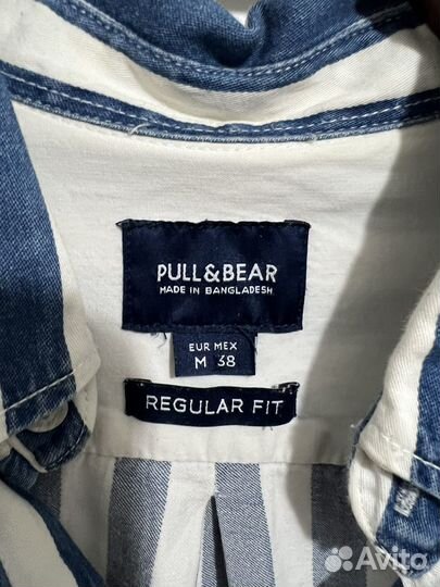 Рубашка мужская в полоску pull and bear