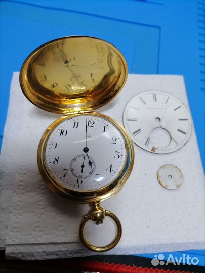 Золотые карманные часы ILLinois watch co