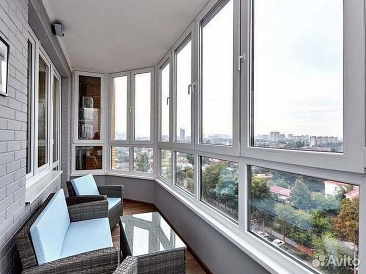 Остекление балконов под ключ