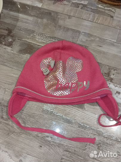 Шапка демисезонная на девочку 46/48