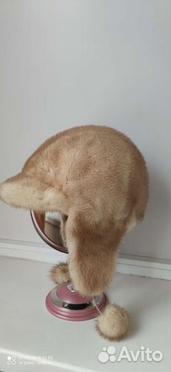 Шапка ушанка норковая женская