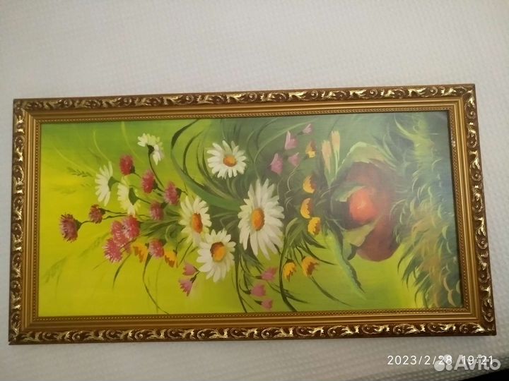 Картина, цветы 76на 40