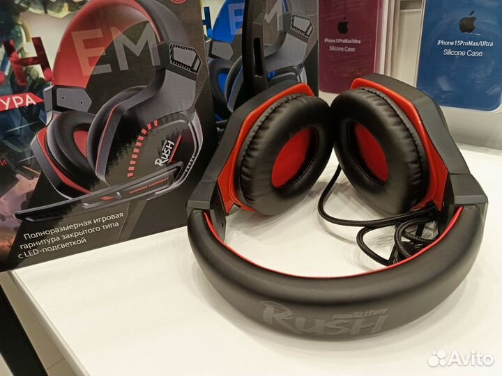Игровые наушники Smartbuy rush красные