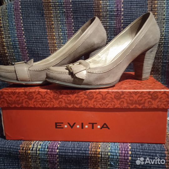 Туфли женские 38,5. Натур. замша+натур. кожа