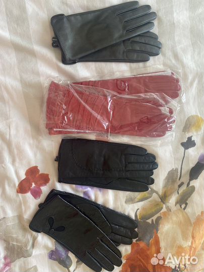 Перчатки женские кожаные 7