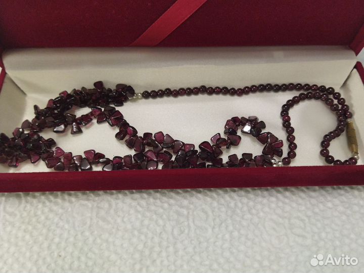 Бусы из натуральных камней аметист