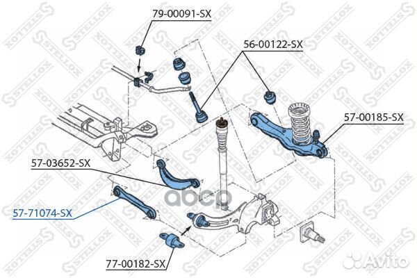 Рычаг зад.подвески пер.ниж.mazda 3 BK ALL 03