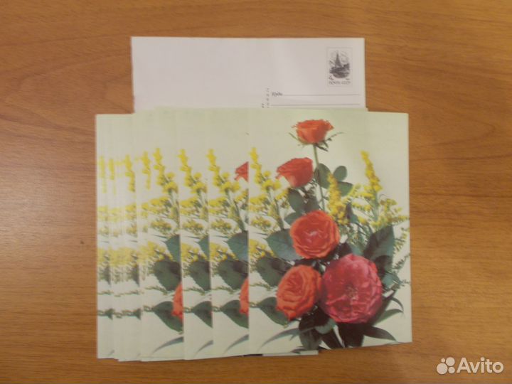 Открытки времен СССР - цветы