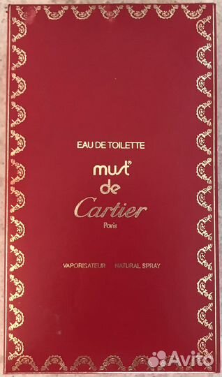 Парфюм женский must de Cartier винтаж