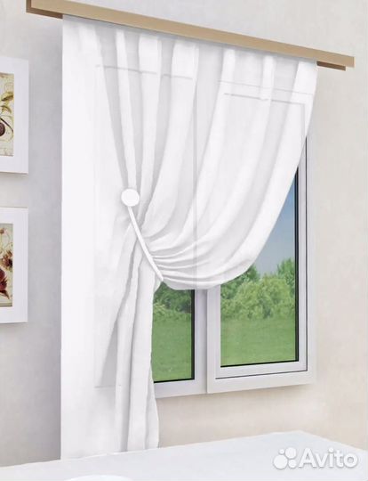 Тюль белая новая