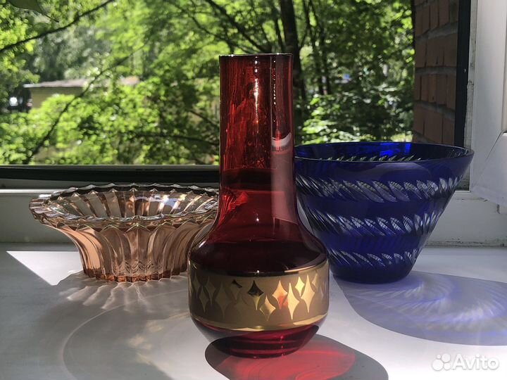 Салатник из цветного стекла