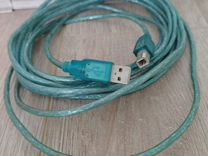 Кабель USB 5метров для принтера, type A B, тип А В