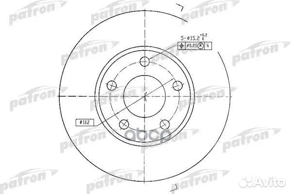 Диск тормозной передн audi: 100 84-90, 100 Avan