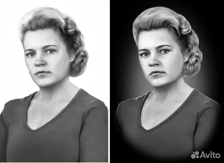 Ретушь фото для гравировки на памятник