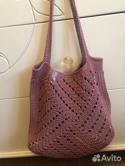 Вязанная сумка через плечо