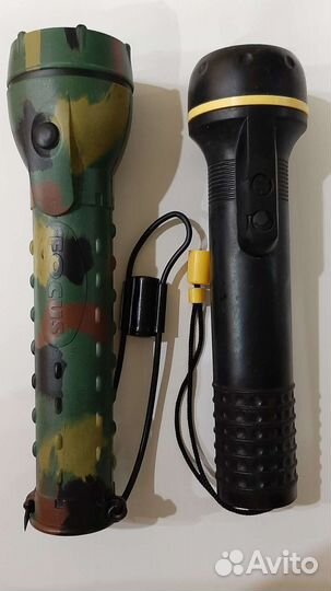 Фонарь с батарейками D 1,5V LR20 2 шт