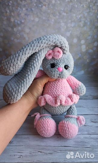 Заяц вязаные игрушки ручной работы
