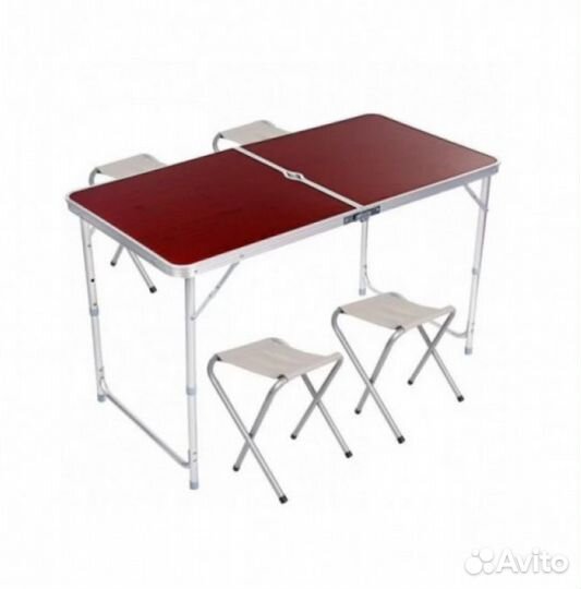 Стол для кемпинга (+4 стула). Новый