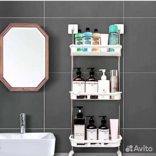 Полка 3х ярусная для ванной,кухни,туалета