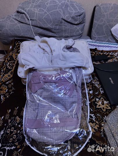 Конверт на выписку для девочки теплый