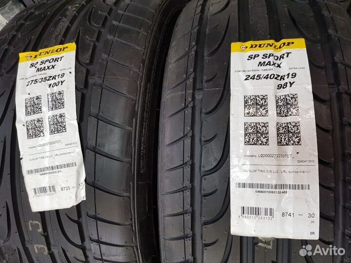 Dunlop SP Sport Maxx 245/40 R19 и 275/35 R19 100Y