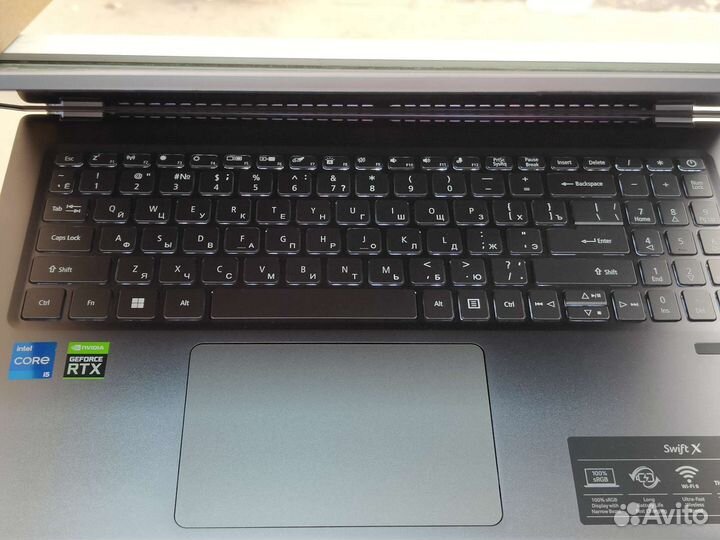 Игровой ноутбук acer Swift X RTX 3050Ti 16/512