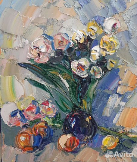 Картина маслом цветы