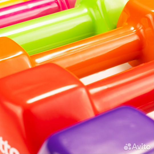 Гантель для фитнеса виниловая шестигранная Voitto