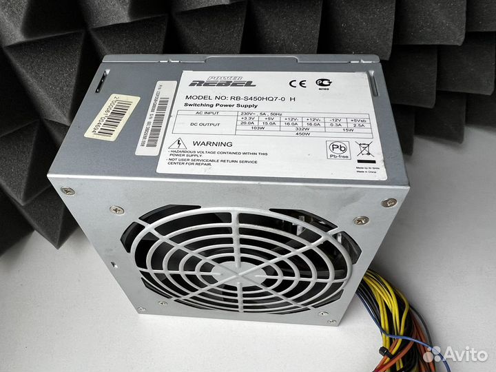 Блок питания Ginzzu PB450 450W 120mm 80Plus bronze