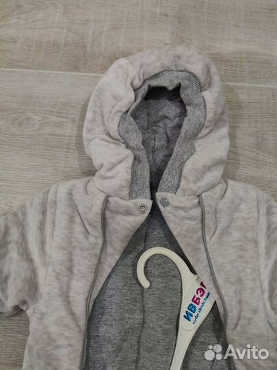 Велюровый конверт утепленный на весну/осень