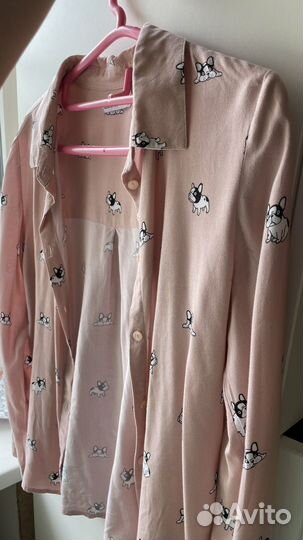 Рубашка детская 158 размер розовая