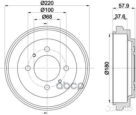 TF 538159 Барабан тормозной nissan almera