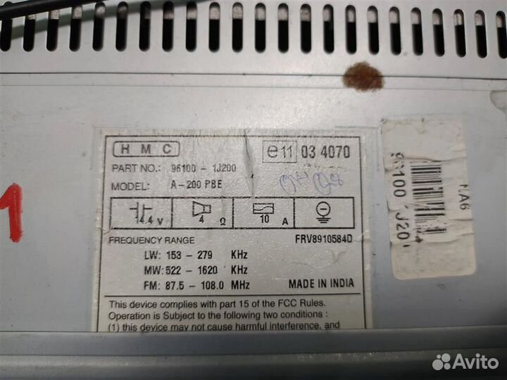 Магнитола Hyundai I20 2009