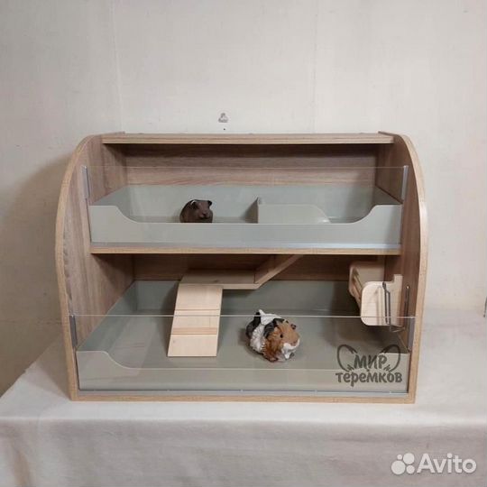 Клетка для морских свинок 80х50х60 см,сонома,круг1