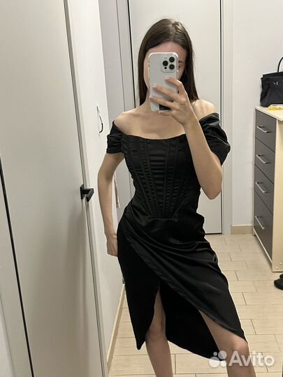 Платье женское 42 44 черное вечернее