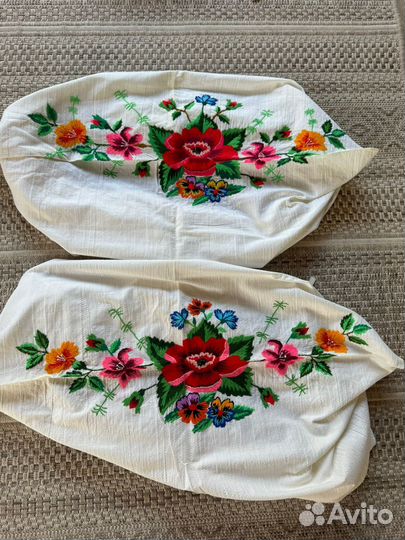 Вышивка гладью наволочки