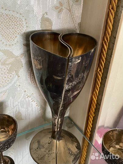 Бокалы парные сердце