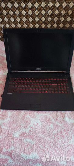 Игровой ноутбук MSI i7 ng 1050ti
